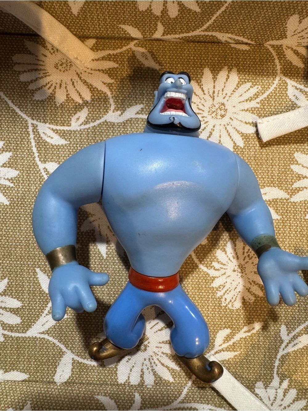 Disney Blue Genie Figure with Red Belt and Gold Accents